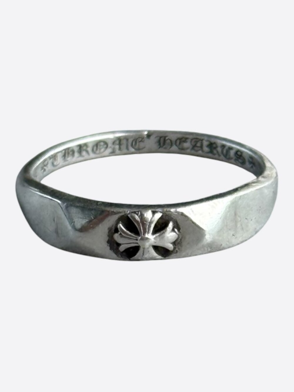 Chrome Hearts Silver Pyramid Plus Ring